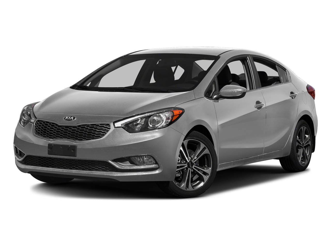 2016 Kia Forte LX in Silky Silver — front three-quarter view