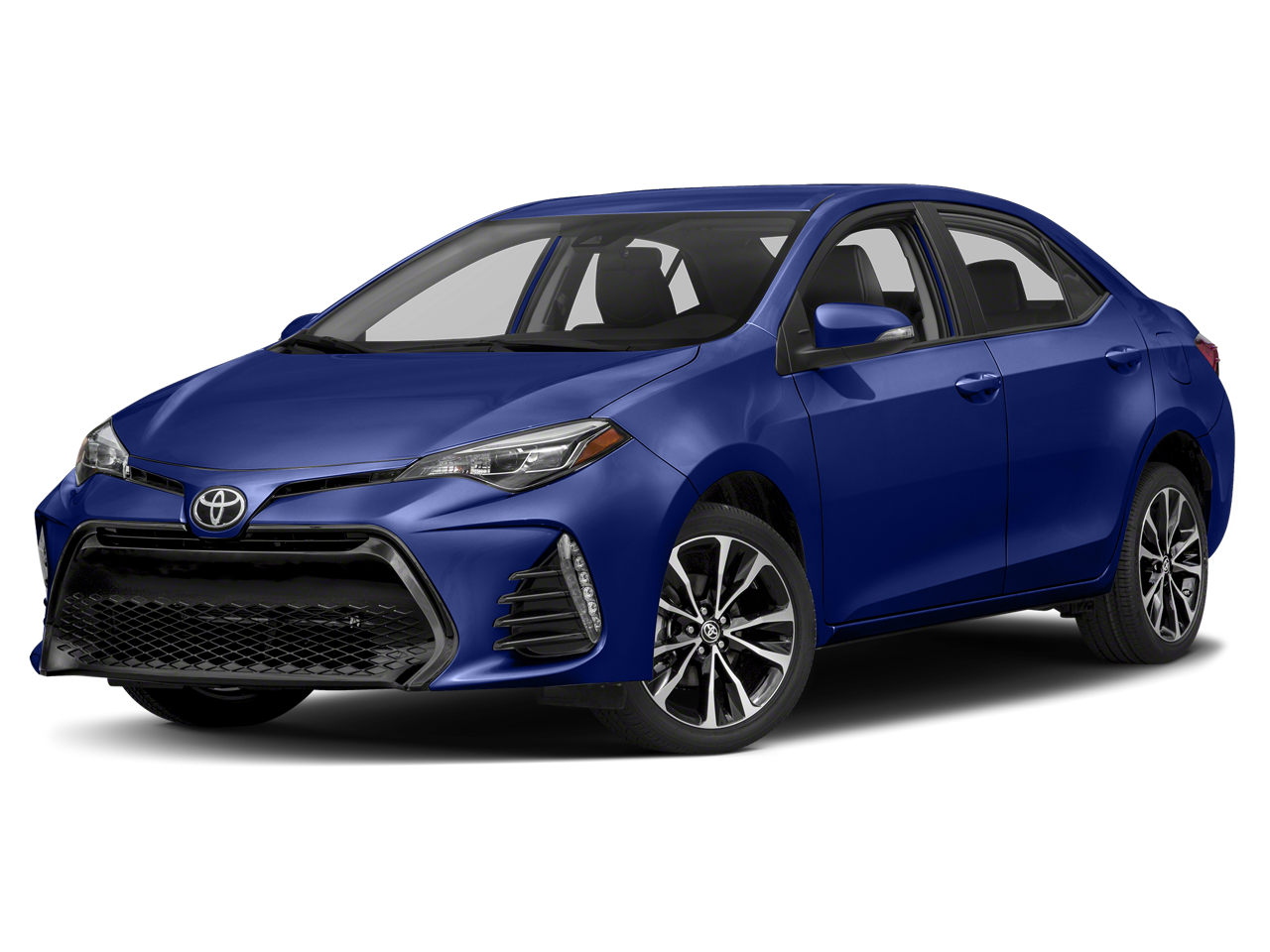 2019 Toyota Corolla XSE in Blue Crush Metallic — front three-quarter view