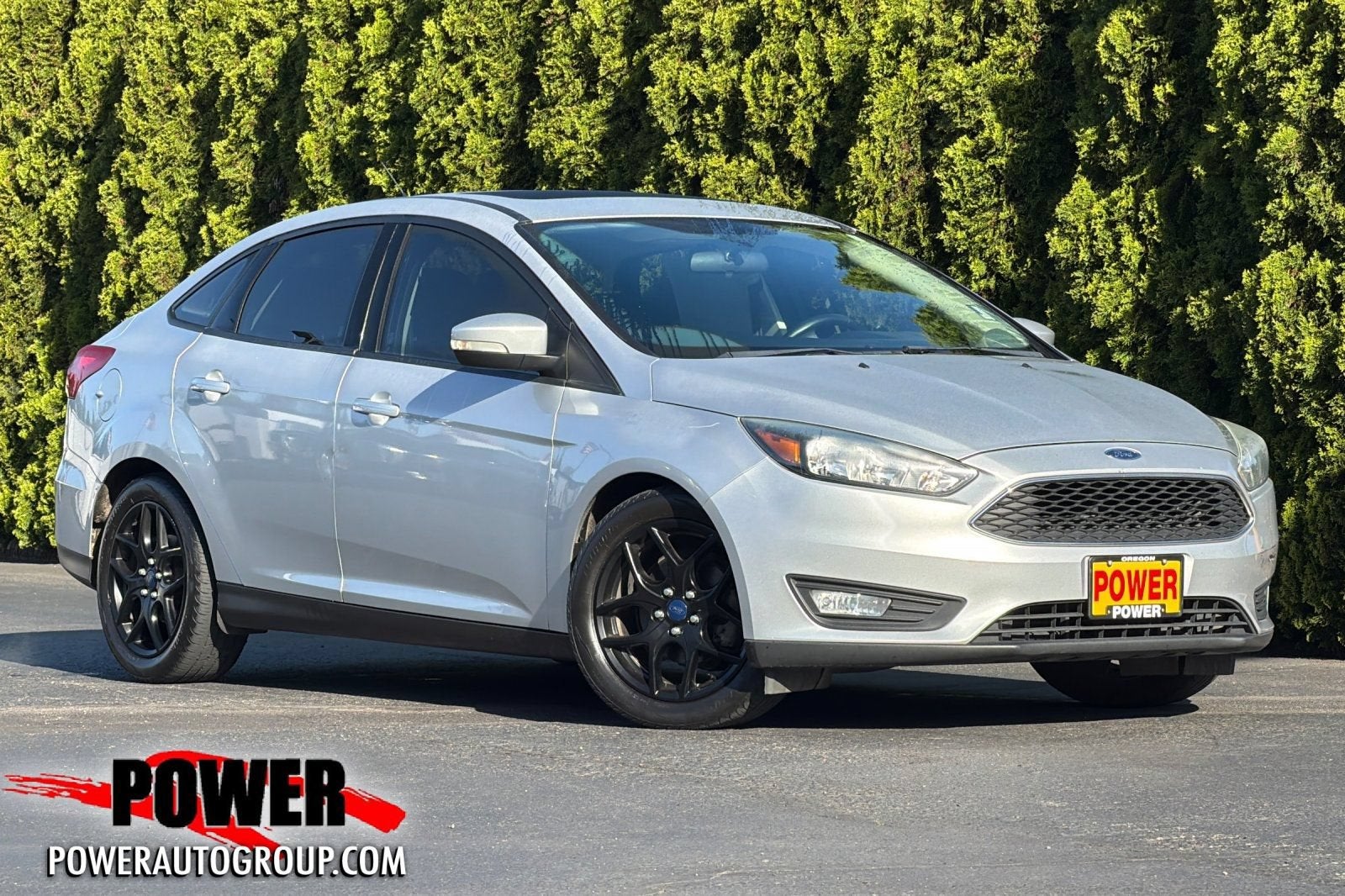 2016 Ford Focus SE in Silver — front three-quarter view
