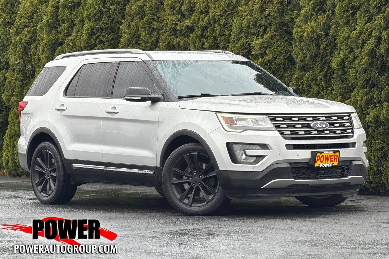 2017 Ford Explorer XLT in Silver — front three-quarter view