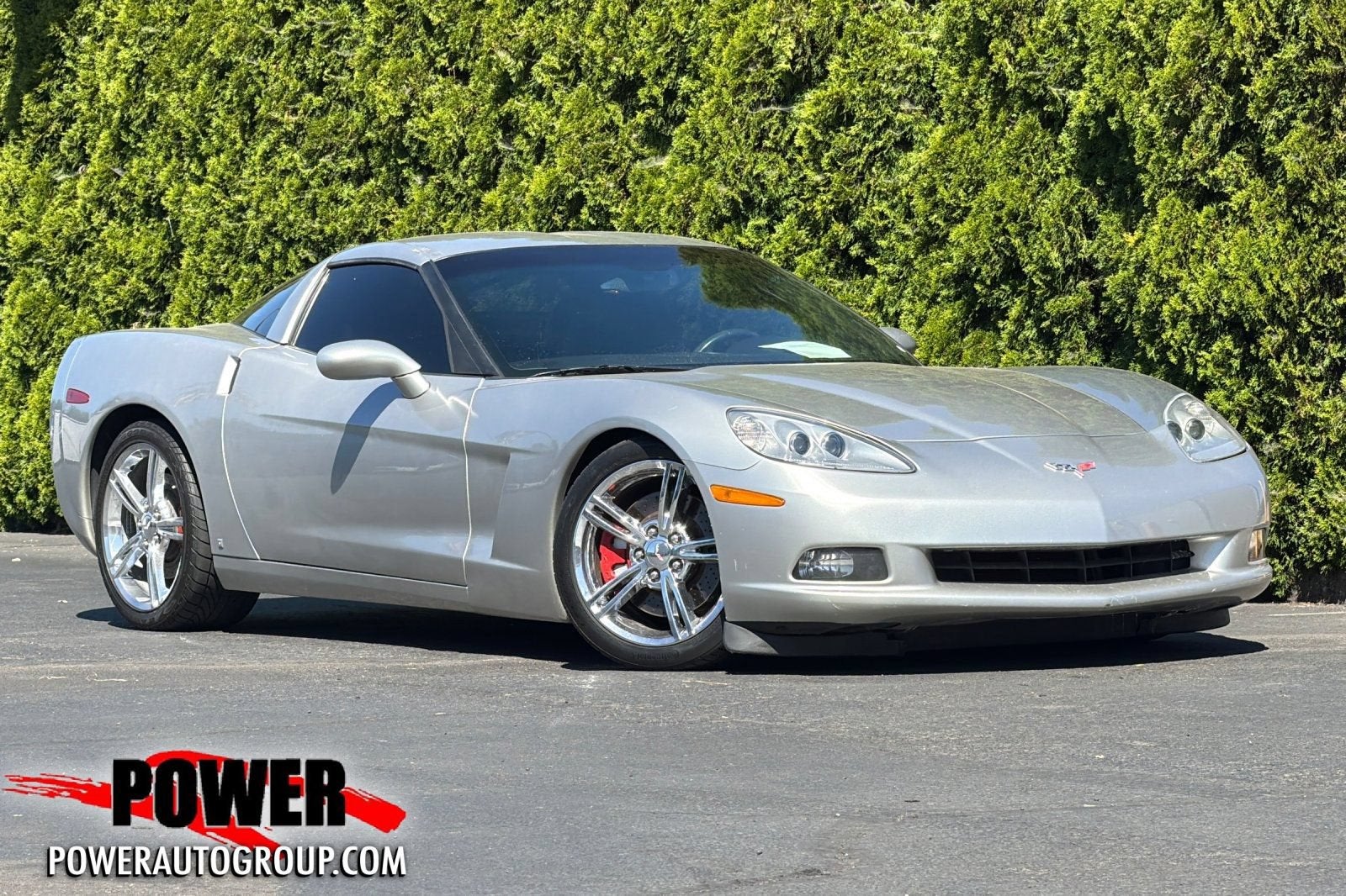 2007 Chevrolet Corvette 2DR CPE in Machine Silver Metallic — front three-quarter view