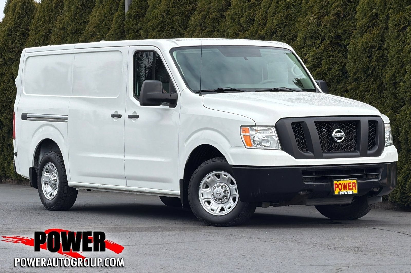 2017 Nissan NV Cargo SV in Glacier White — front three-quarter view