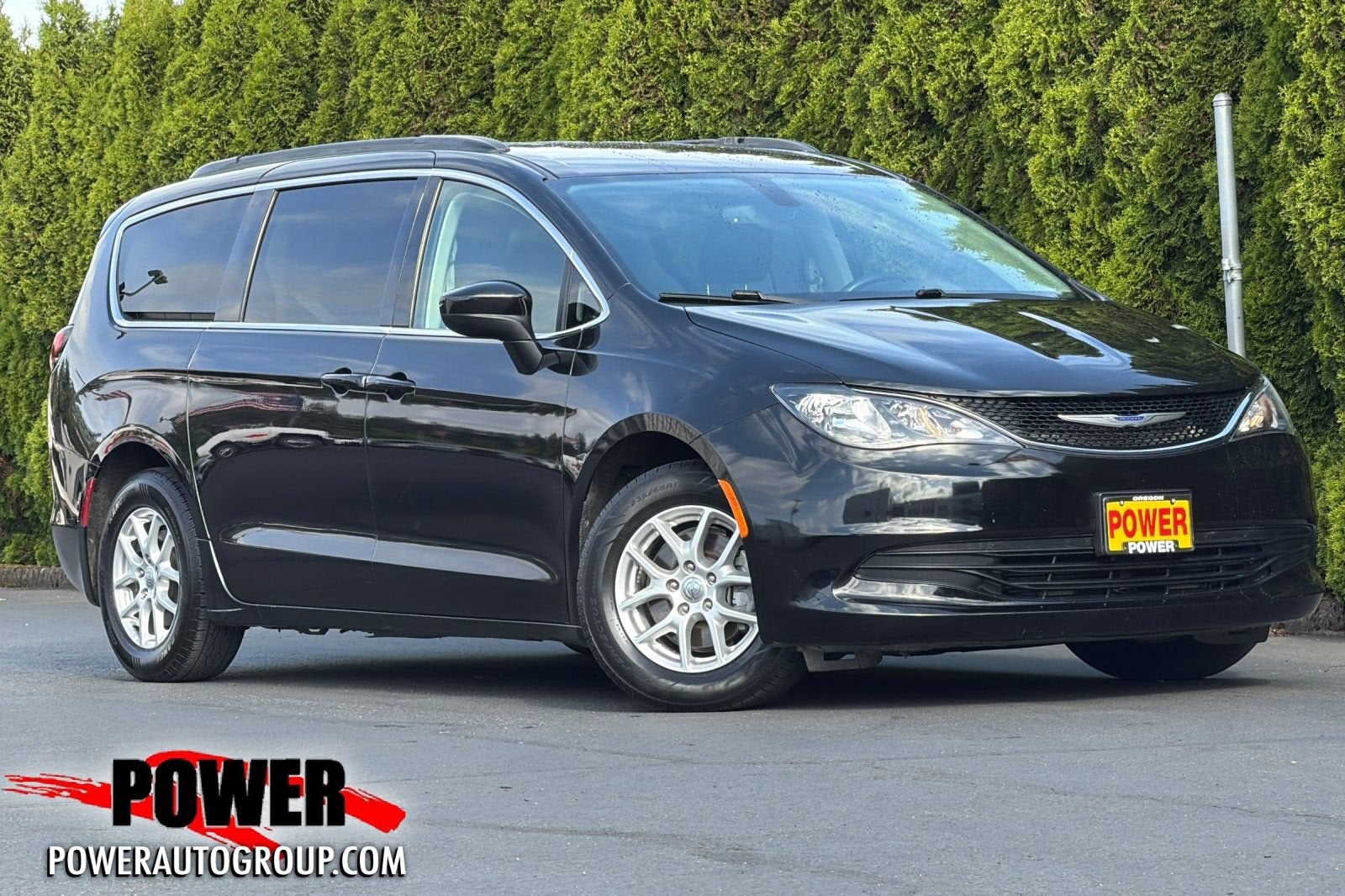 2020 Chrysler Voyager LXI in Black — front three-quarter view