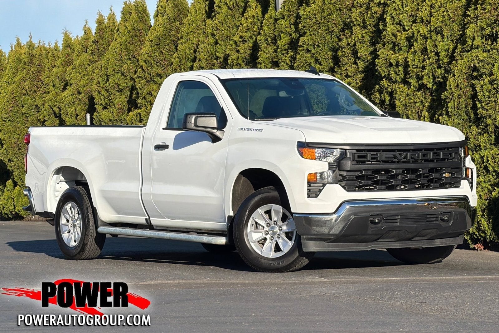2025 Chevrolet Silverado 1500 WT in Summit White — front three-quarter view
