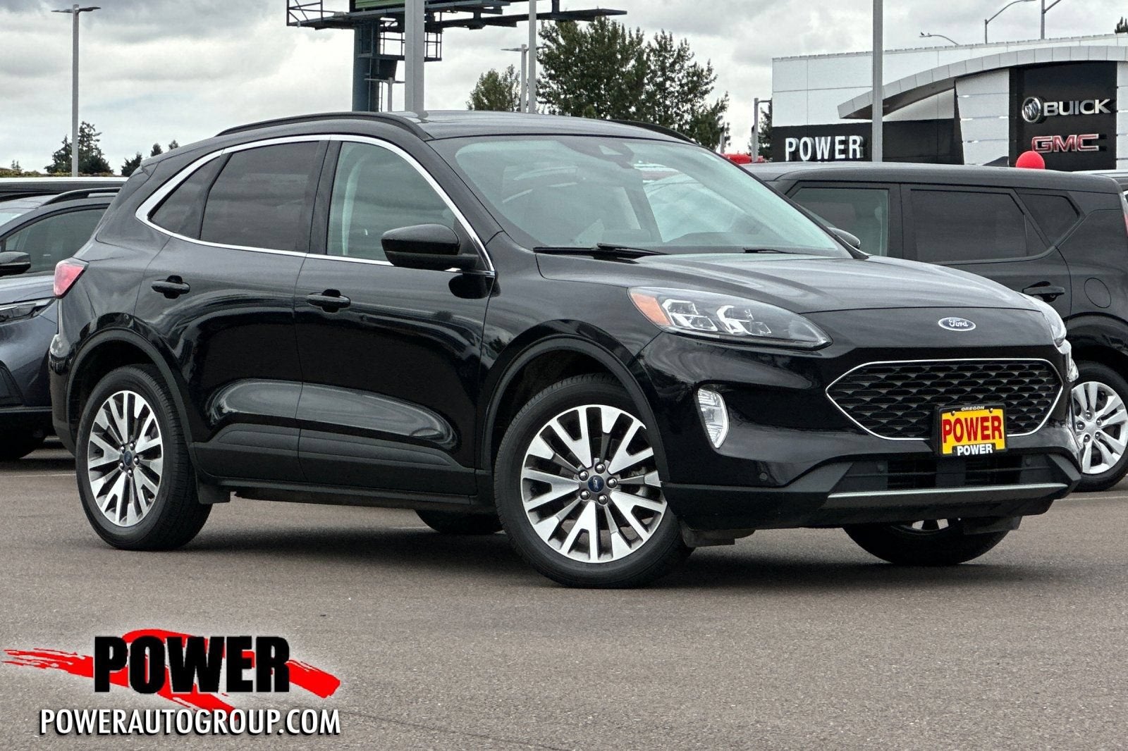 2022 Ford Escape Titanium in Black — front three-quarter view