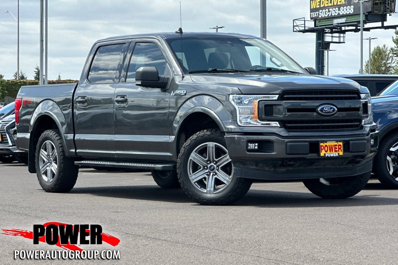 2019 Ford F-150 XL in Gray — front three-quarter view