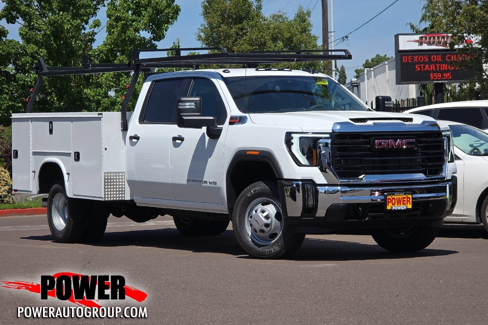 2026 GMC Sierra 3500 HD Chassis Cab Pro in Summit White — front three-quarter view