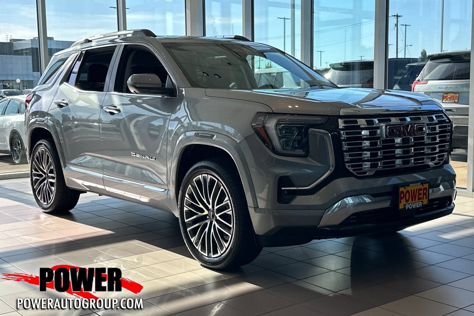 2026 GMC Terrain Denali in Sterling Metallic — front three-quarter view