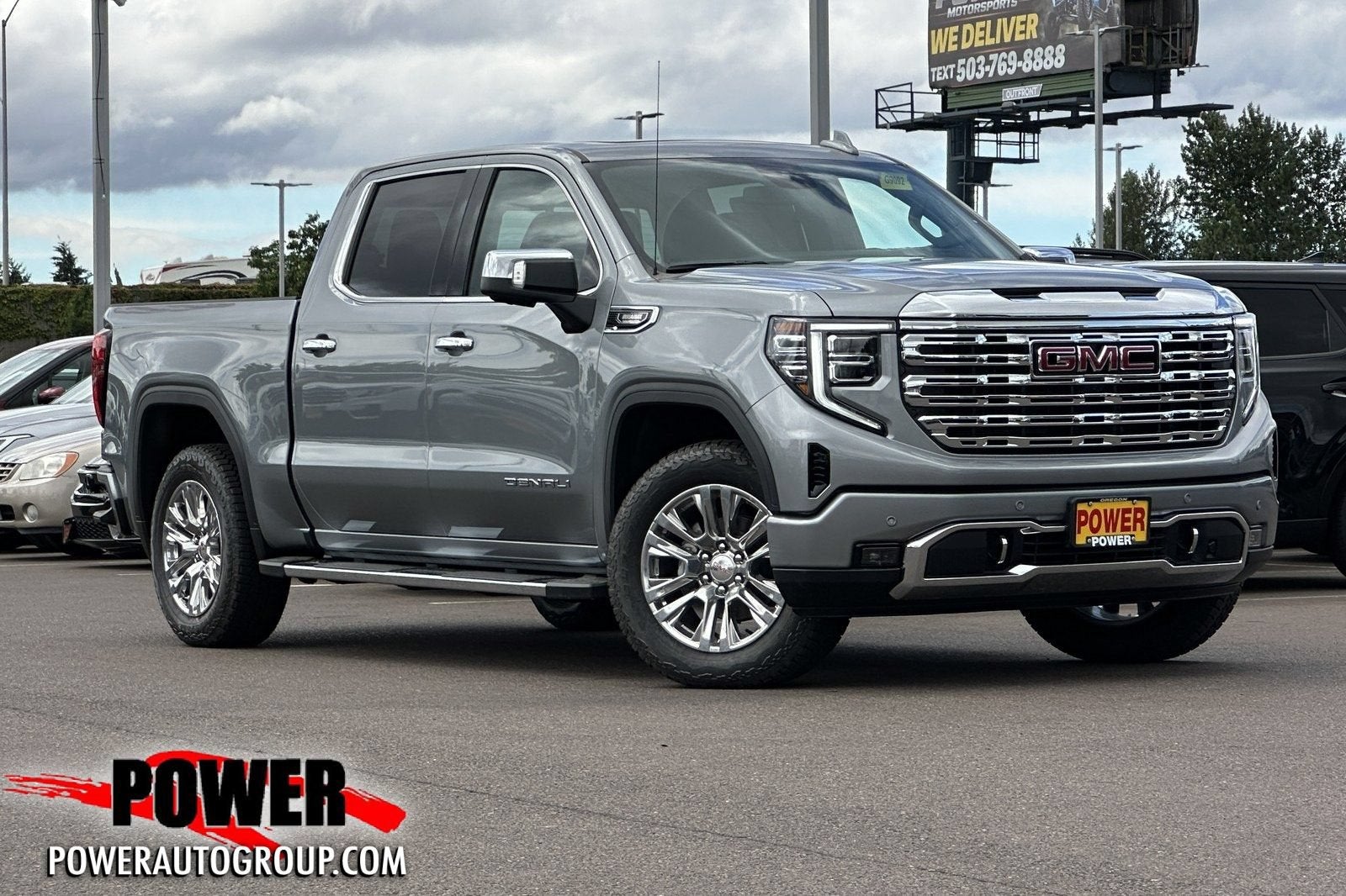 2026 GMC Sierra 1500 Denali in Sterling Metallic — front three-quarter view