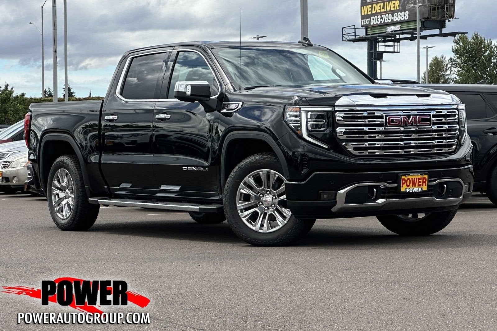 2026 GMC Sierra 1500 Denali in Onyx Black — front three-quarter view