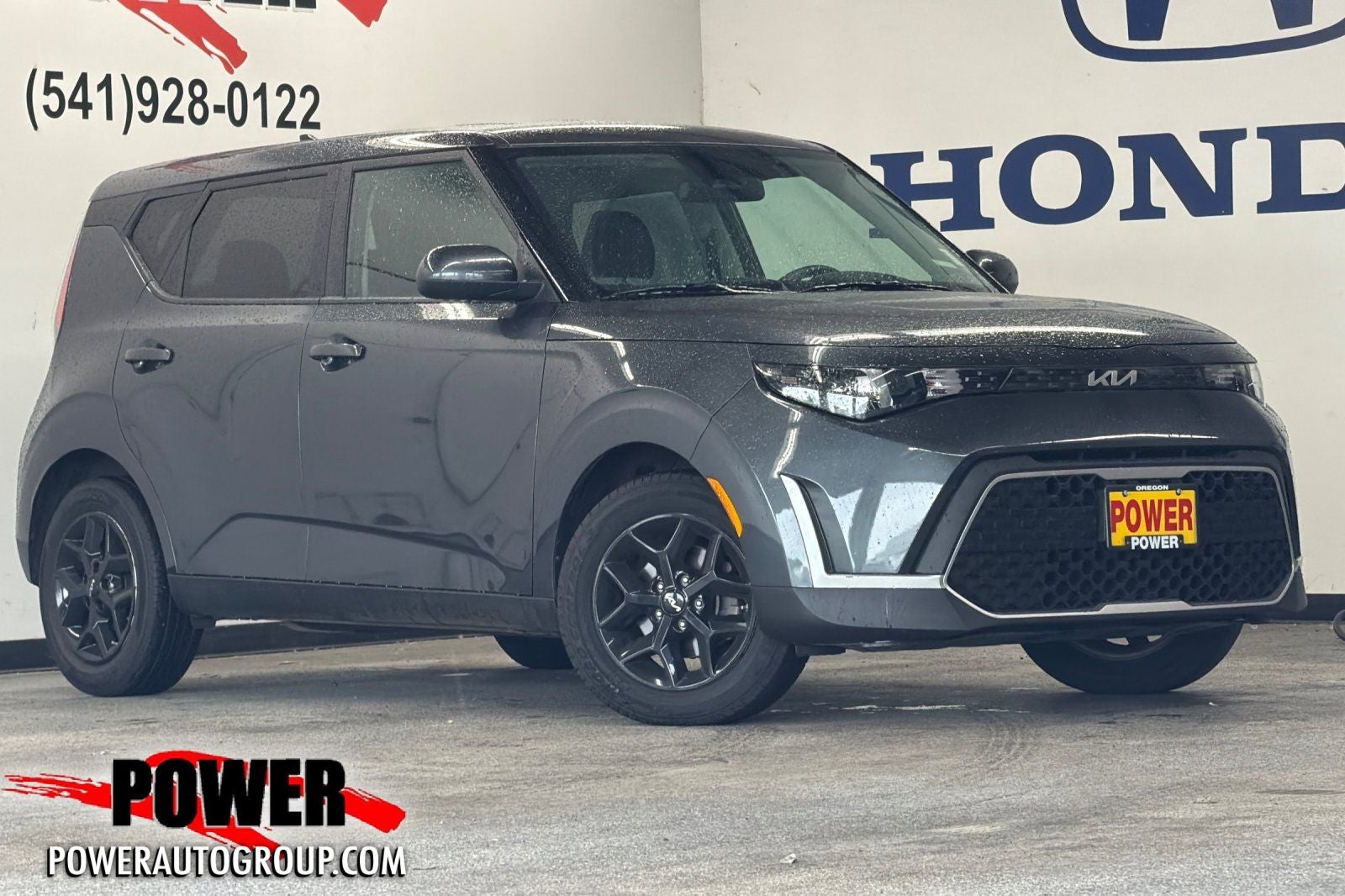 2023 Kia Soul LX in Gray — front three-quarter view