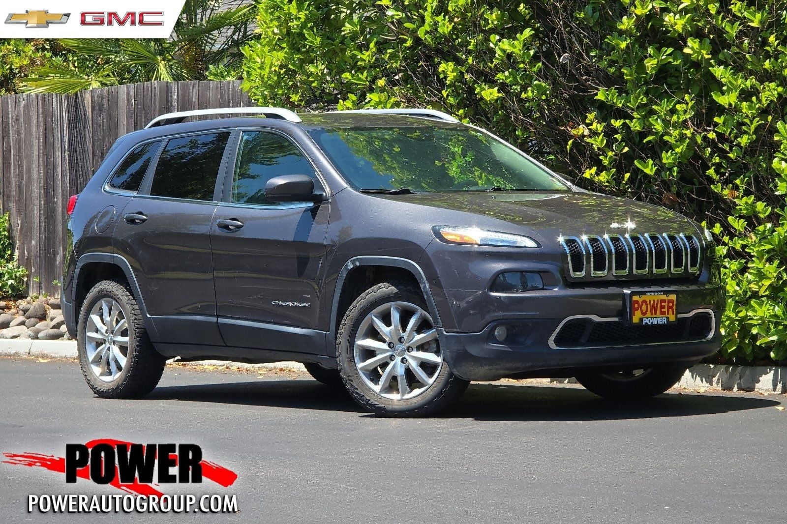 2016 Jeep Cherokee Limited in Crystal Metallic — front three-quarter view