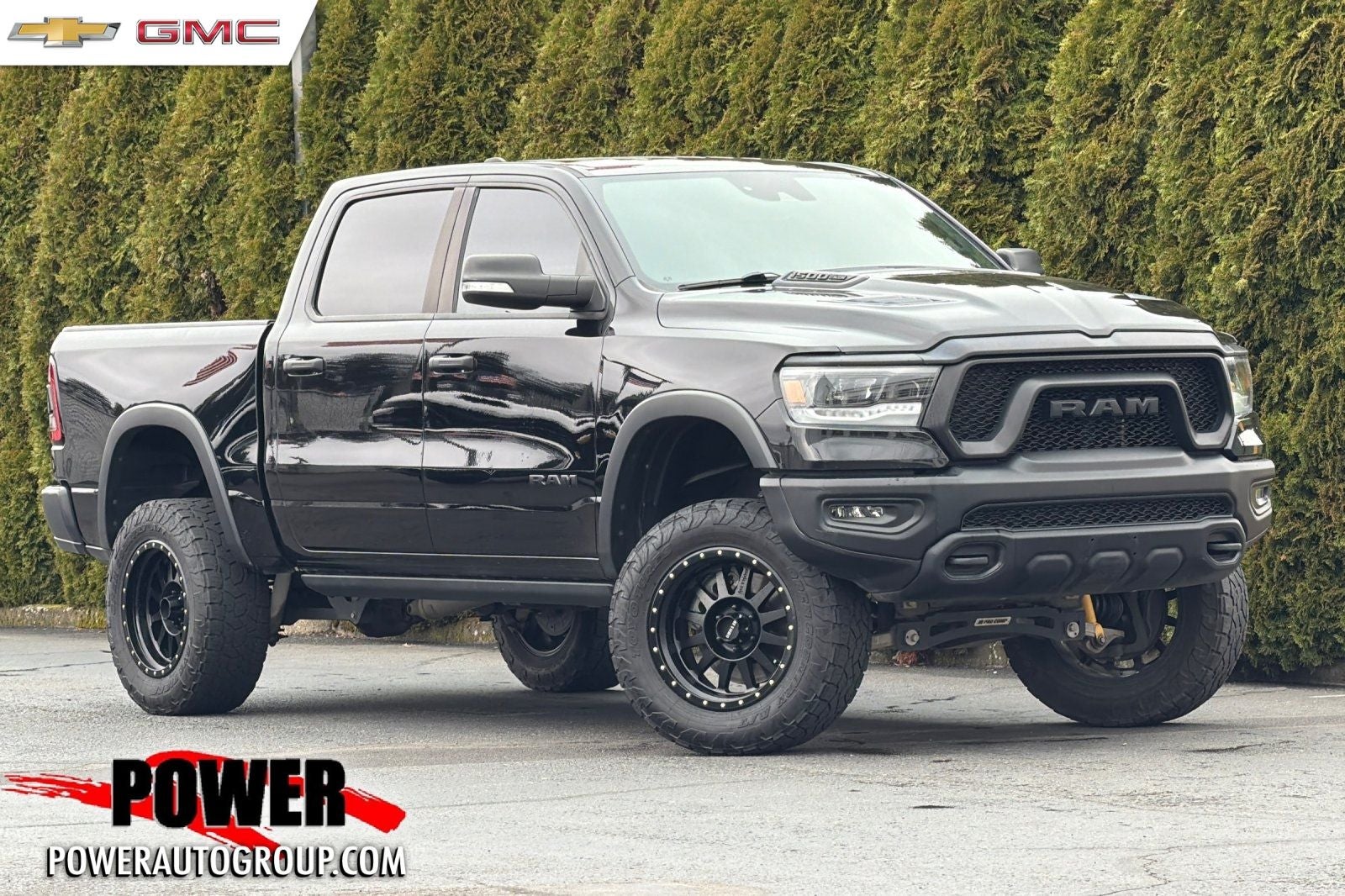 2021 RAM 1500 Rebel in Diamond Black — front three-quarter view