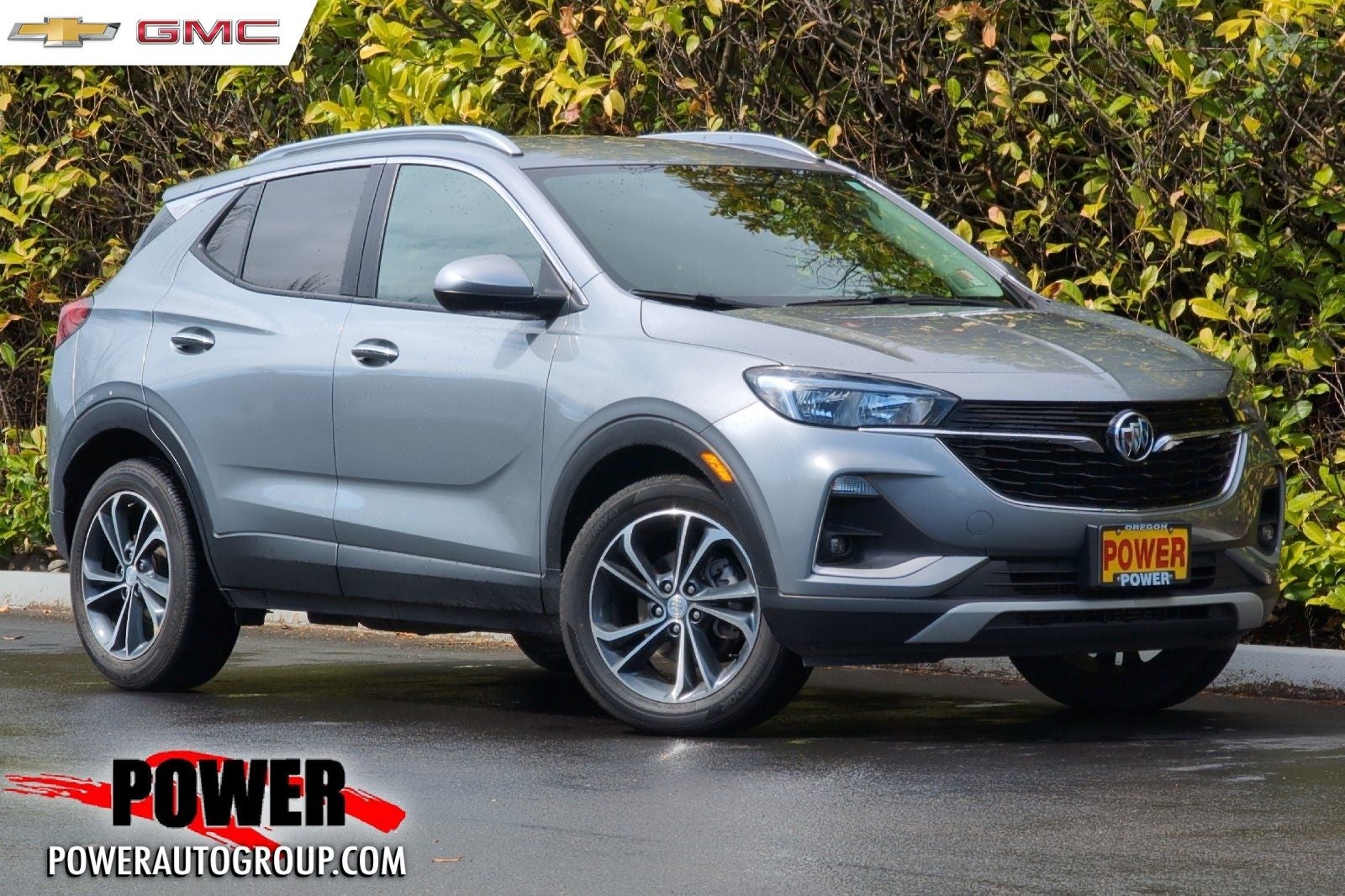 2023 Buick Encore GX Select in Moonstone Gray Metallic — front three-quarter view