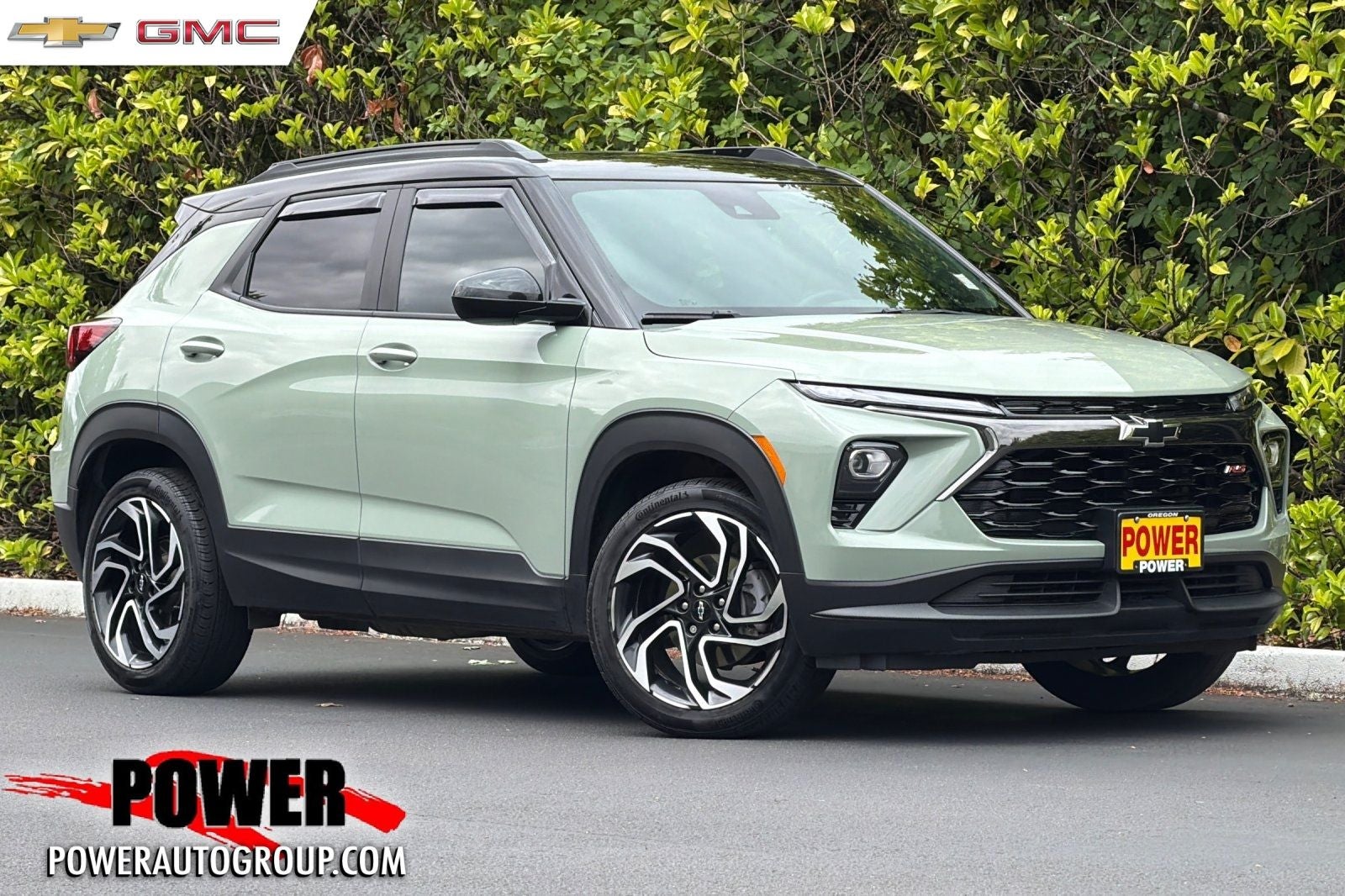 2024 Chevrolet TrailBlazer RS in Green — front three-quarter view