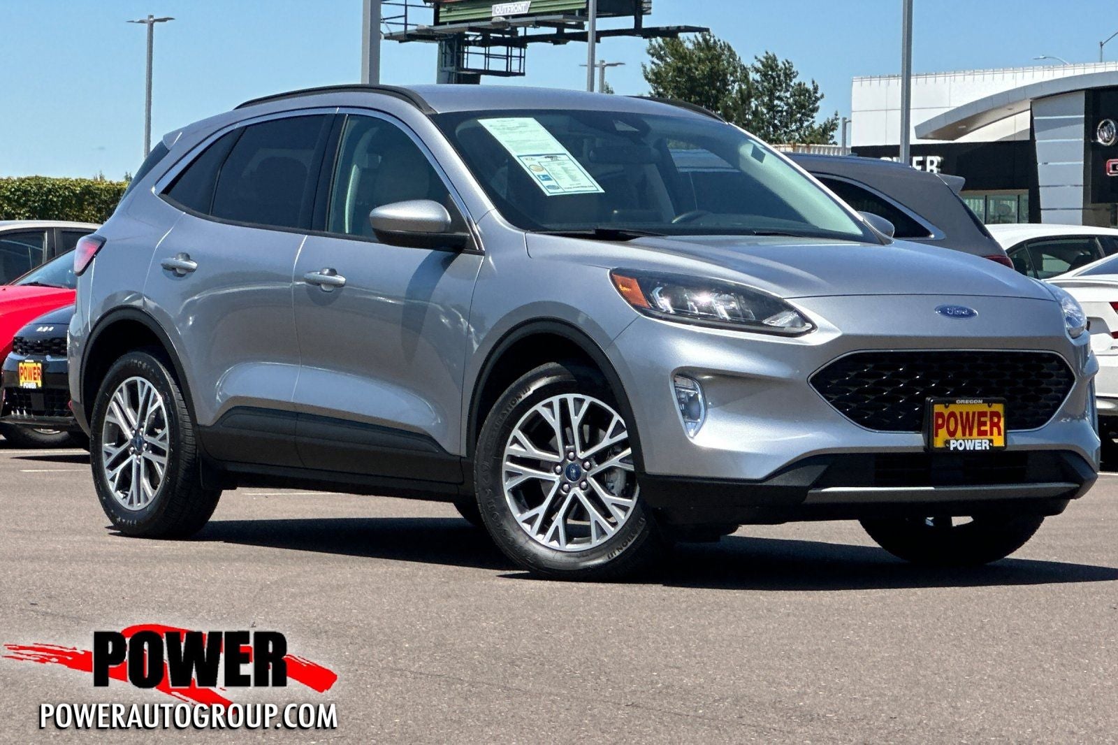 2021 Ford Escape SEL in Silver Metallic — front three-quarter view