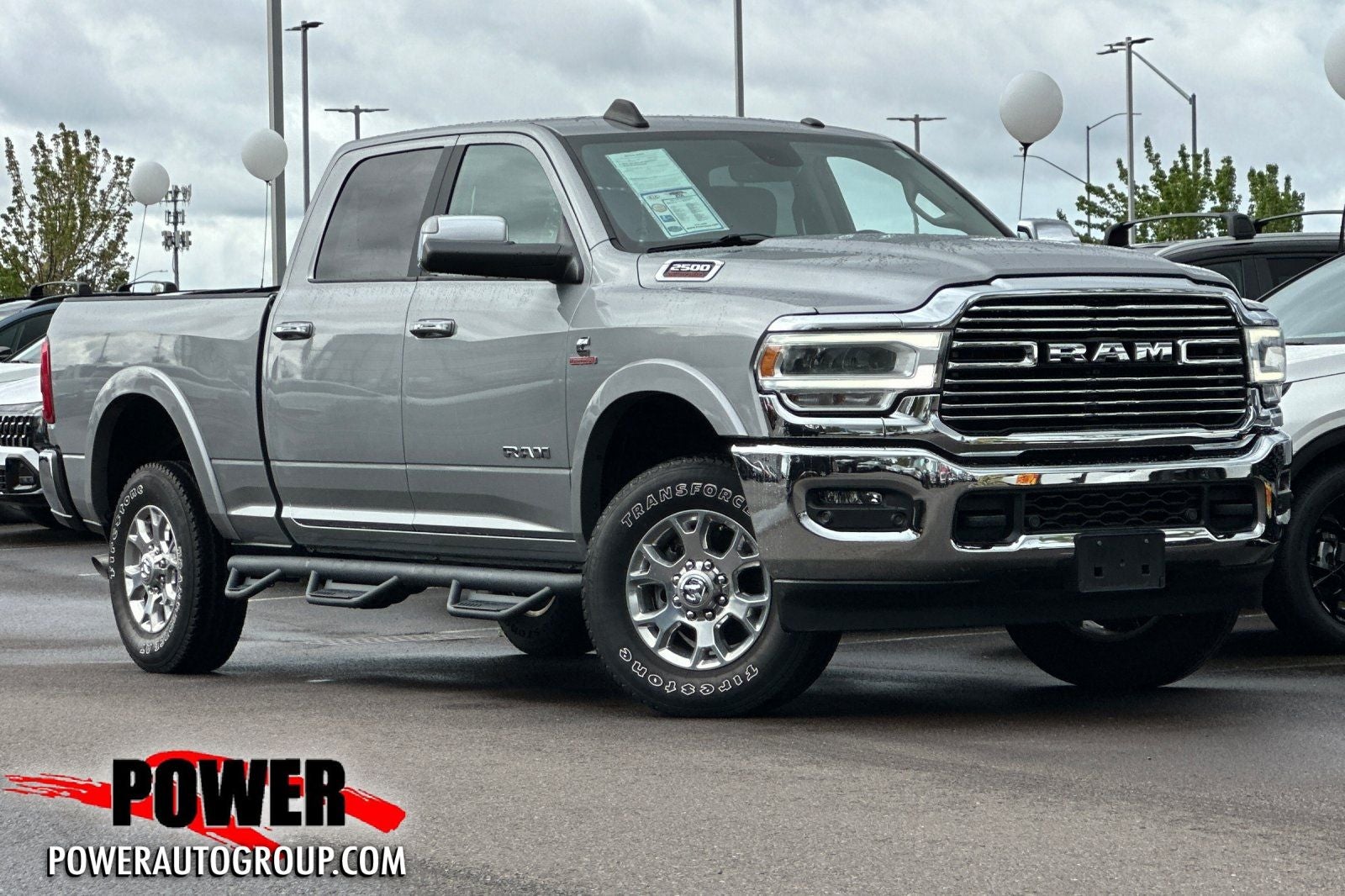 2021 RAM 2500 Laramie in Billet Silver Metallic — front three-quarter view